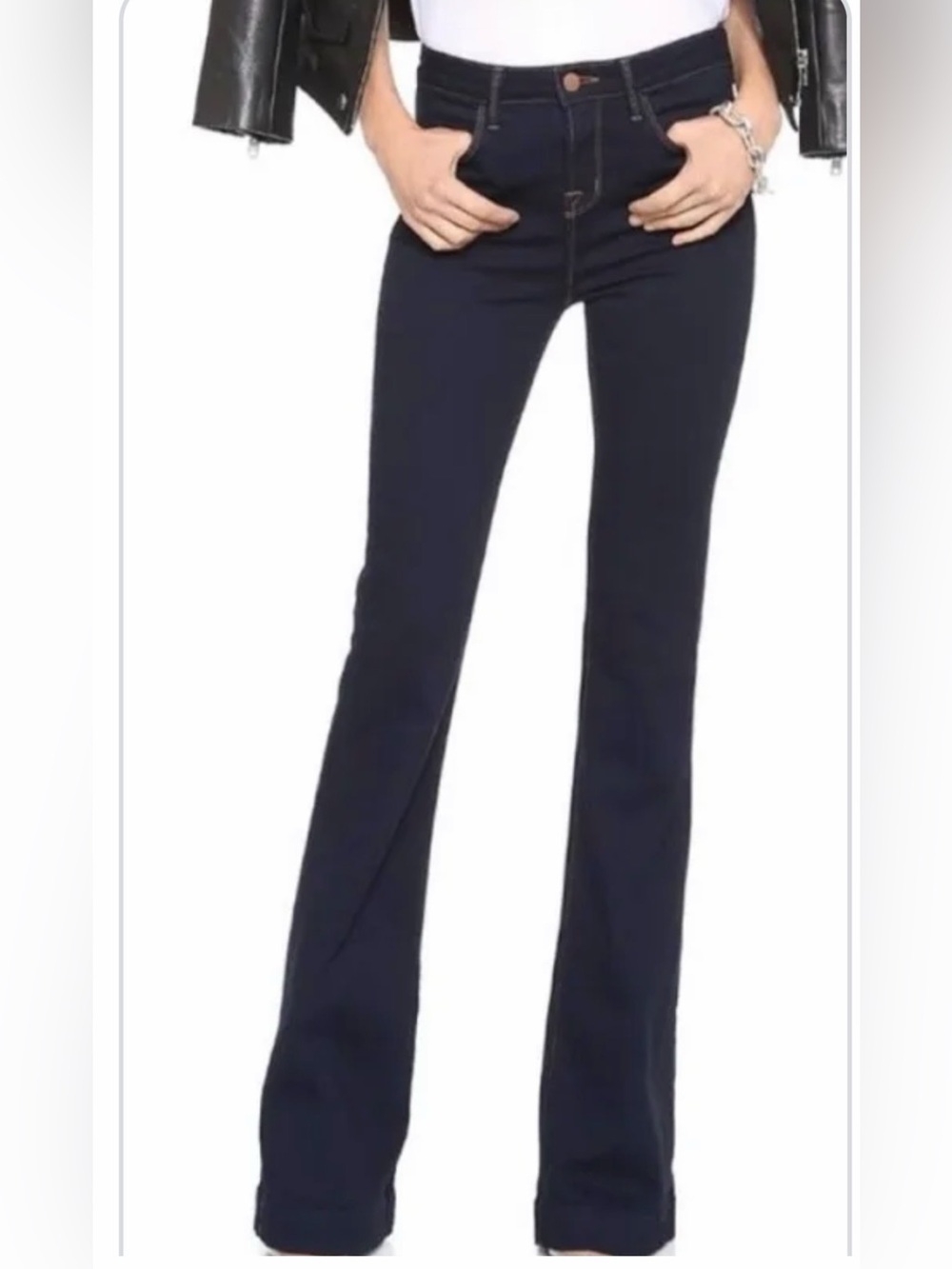 New j brand the doll Women’s dark blue Flare Jeans - Classic High-Rise Fit